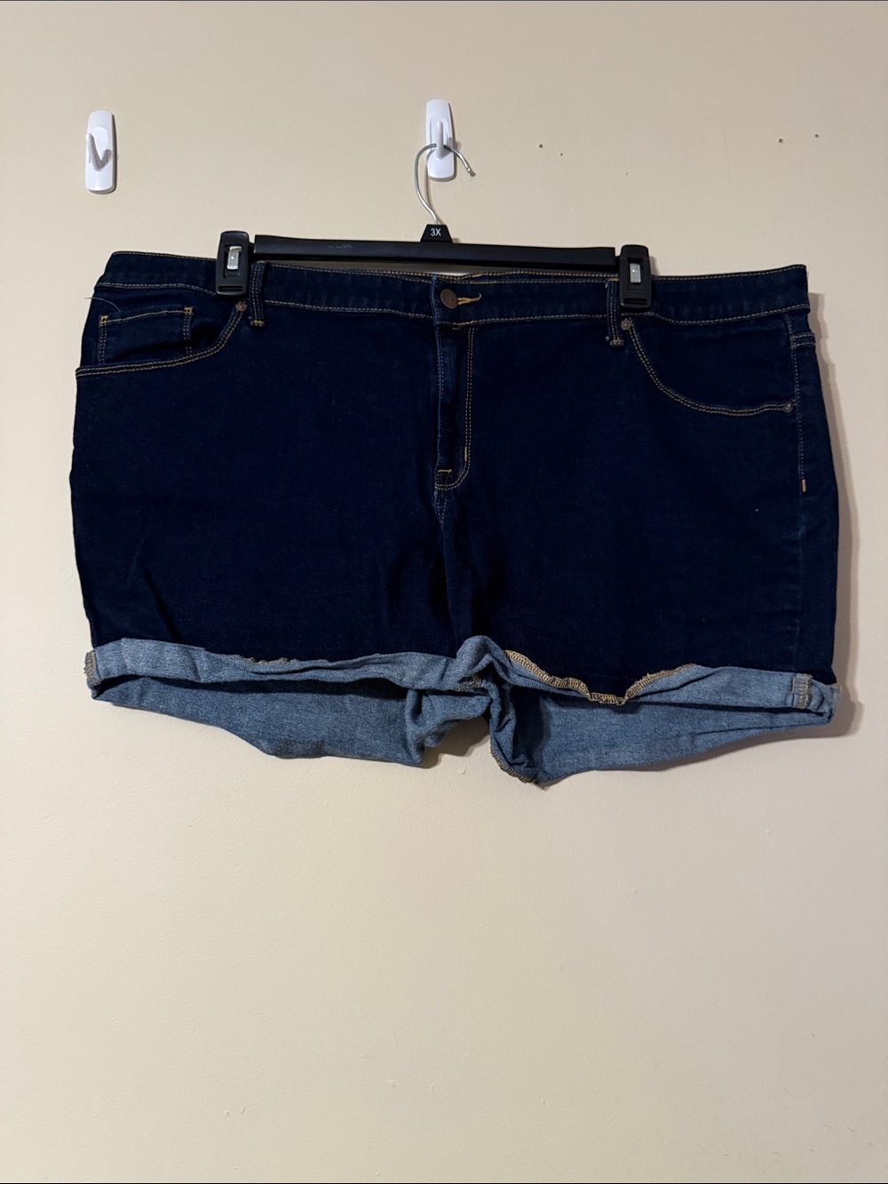 Ava & Viv Dark Wash Denim Roll-Cuff Women’s Shorts